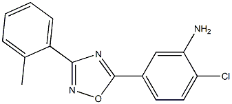 2-chloro-5-[3-(2-methylphenyl)-1,2,4-oxadiazol-5-yl]aniline 结构式