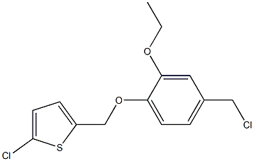 2-chloro-5-[4-(chloromethyl)-2-ethoxyphenoxymethyl]thiophene Structure