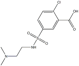 2-chloro-5-{[2-(dimethylamino)ethyl]sulfamoyl}benzoic acid,,结构式