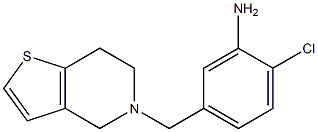 2-chloro-5-{4H,5H,6H,7H-thieno[3,2-c]pyridin-5-ylmethyl}aniline 化学構造式