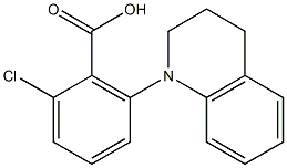 2-chloro-6-(1,2,3,4-tetrahydroquinolin-1-yl)benzoic acid Struktur