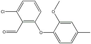 2-chloro-6-(2-methoxy-4-methylphenoxy)benzaldehyde 结构式