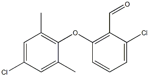 2-chloro-6-(4-chloro-2,6-dimethylphenoxy)benzaldehyde Struktur