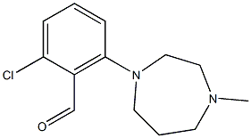 2-chloro-6-(4-methyl-1,4-diazepan-1-yl)benzaldehyde 化学構造式