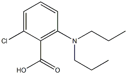 2-chloro-6-(dipropylamino)benzoic acid 化学構造式
