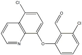 2-chloro-6-[(5-chloroquinolin-8-yl)oxy]benzaldehyde 化学構造式