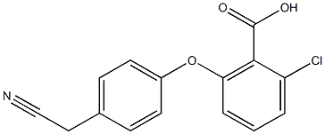2-chloro-6-[4-(cyanomethyl)phenoxy]benzoic acid Structure