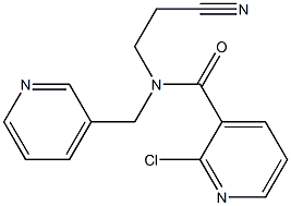 2-chloro-N-(2-cyanoethyl)-N-(pyridin-3-ylmethyl)pyridine-3-carboxamide 结构式