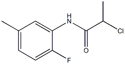 2-chloro-N-(2-fluoro-5-methylphenyl)propanamide 结构式