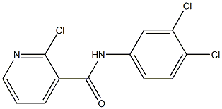 2-chloro-N-(3,4-dichlorophenyl)pyridine-3-carboxamide,,结构式