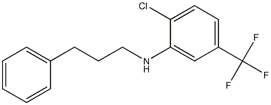 2-chloro-N-(3-phenylpropyl)-5-(trifluoromethyl)aniline,,结构式