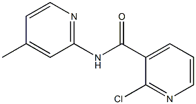 2-chloro-N-(4-methylpyridin-2-yl)pyridine-3-carboxamide 化学構造式