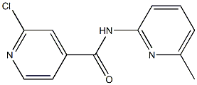 2-chloro-N-(6-methylpyridin-2-yl)pyridine-4-carboxamide,,结构式