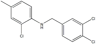 2-chloro-N-[(3,4-dichlorophenyl)methyl]-4-methylaniline Struktur