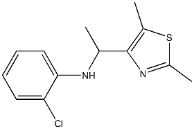 2-chloro-N-[1-(2,5-dimethyl-1,3-thiazol-4-yl)ethyl]aniline 结构式