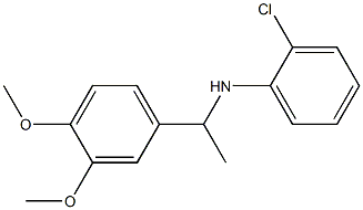 2-chloro-N-[1-(3,4-dimethoxyphenyl)ethyl]aniline Struktur