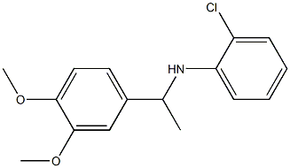 2-chloro-N-[1-(3,4-dimethoxyphenyl)ethyl]aniline Structure