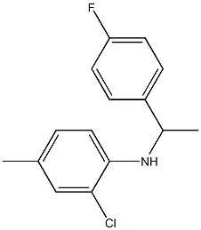 2-chloro-N-[1-(4-fluorophenyl)ethyl]-4-methylaniline 结构式