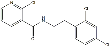 2-chloro-N-[2-(2,4-dichlorophenyl)ethyl]pyridine-3-carboxamide 结构式