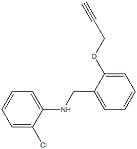 2-chloro-N-{[2-(prop-2-yn-1-yloxy)phenyl]methyl}aniline Structure