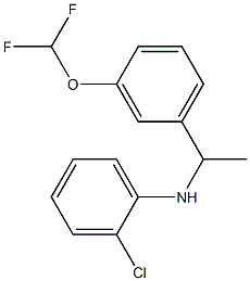 2-chloro-N-{1-[3-(difluoromethoxy)phenyl]ethyl}aniline,,结构式