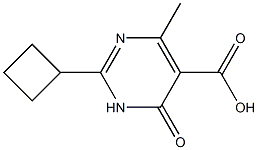 2-cyclobutyl-4-methyl-6-oxo-1,6-dihydropyrimidine-5-carboxylic acid 化学構造式