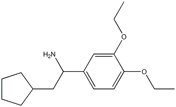 2-cyclopentyl-1-(3,4-diethoxyphenyl)ethan-1-amine Struktur