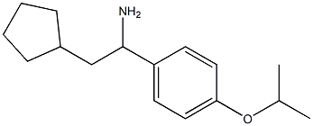 2-cyclopentyl-1-[4-(propan-2-yloxy)phenyl]ethan-1-amine Structure