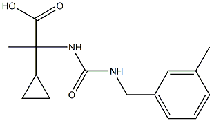 2-cyclopropyl-2-({[(3-methylbenzyl)amino]carbonyl}amino)propanoic acid Struktur