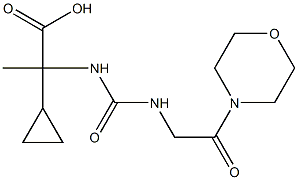 2-cyclopropyl-2-({[2-(morpholin-4-yl)-2-oxoethyl]carbamoyl}amino)propanoic acid|