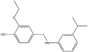 2-ethoxy-4-({[3-(propan-2-yl)phenyl]amino}methyl)phenol,,结构式