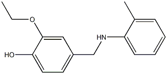 2-ethoxy-4-{[(2-methylphenyl)amino]methyl}phenol,,结构式