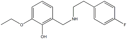 2-ethoxy-6-({[2-(4-fluorophenyl)ethyl]amino}methyl)phenol Struktur