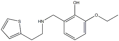 2-ethoxy-6-({[2-(thiophen-2-yl)ethyl]amino}methyl)phenol Structure