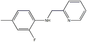 2-fluoro-4-methyl-N-(pyridin-2-ylmethyl)aniline 化学構造式