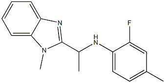 2-fluoro-4-methyl-N-[1-(1-methyl-1H-1,3-benzodiazol-2-yl)ethyl]aniline