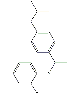  2-fluoro-4-methyl-N-{1-[4-(2-methylpropyl)phenyl]ethyl}aniline