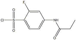 2-fluoro-4-propanamidobenzene-1-sulfonyl chloride 结构式