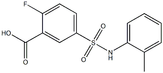 2-fluoro-5-[(2-methylphenyl)sulfamoyl]benzoic acid 结构式