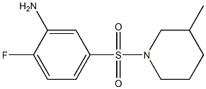 2-fluoro-5-[(3-methylpiperidine-1-)sulfonyl]aniline 化学構造式