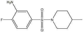 2-fluoro-5-[(4-methylpiperidine-1-)sulfonyl]aniline 结构式