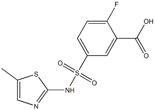  2-fluoro-5-[(5-methyl-1,3-thiazol-2-yl)sulfamoyl]benzoic acid