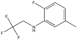 2-fluoro-5-methyl-N-(2,2,2-trifluoroethyl)aniline 化学構造式