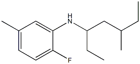 2-fluoro-5-methyl-N-(5-methylheptan-3-yl)aniline Struktur