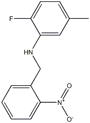 2-fluoro-5-methyl-N-[(2-nitrophenyl)methyl]aniline Structure