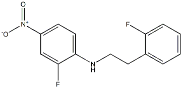 2-fluoro-N-[2-(2-fluorophenyl)ethyl]-4-nitroaniline 结构式