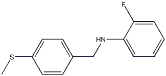 2-fluoro-N-{[4-(methylsulfanyl)phenyl]methyl}aniline 化学構造式