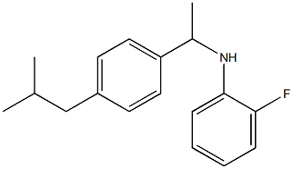 2-fluoro-N-{1-[4-(2-methylpropyl)phenyl]ethyl}aniline 化学構造式
