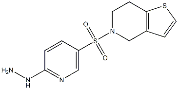 2-hydrazinyl-5-{4H,5H,6H,7H-thieno[3,2-c]pyridine-5-sulfonyl}pyridine Structure