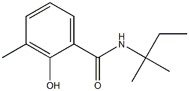 2-hydroxy-3-methyl-N-(2-methylbutan-2-yl)benzamide,,结构式